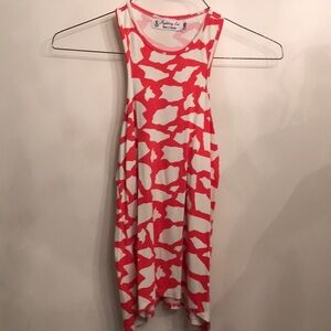 Fighting eel pink printed tank